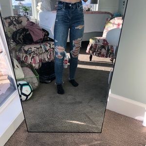 AE Next Level Stretch High-waisted Ripped Jeans